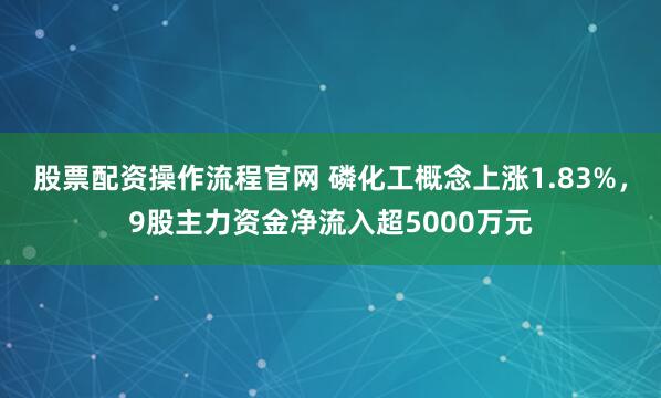 股票配资操作流程官网 磷化工概念上涨1.83%，9股主力资金净流入超5000万元